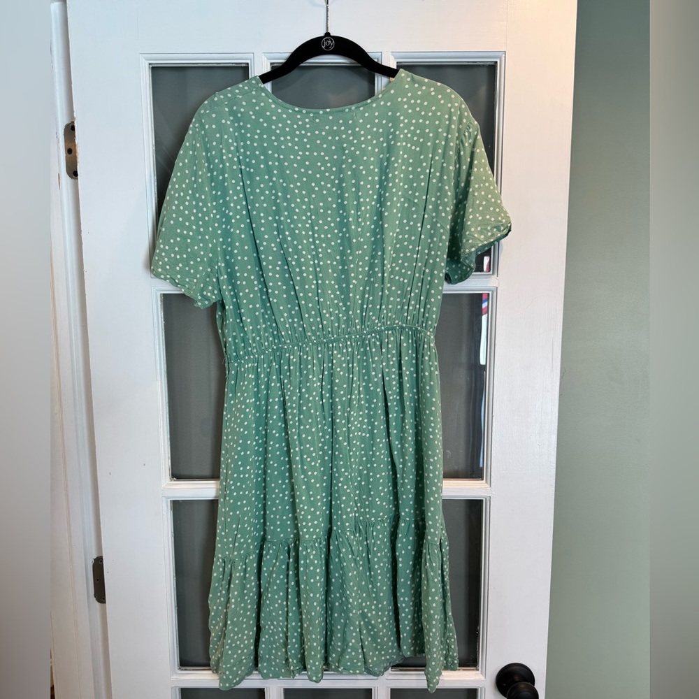 Green Polka Dot Sundress - Picture 2 of 3